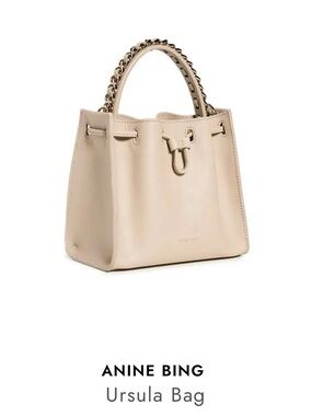 Anine Bing Ursula Small Tote in Beige